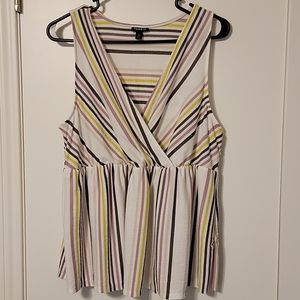 Torrid Striped Babydoll tank size 0 or 12